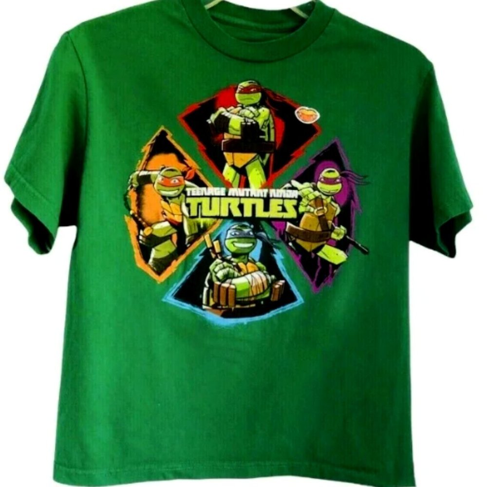 Nickelodeon Boys Teenage Mutant Ninja Turtles  Green  T-Shirt Size L (10-12)